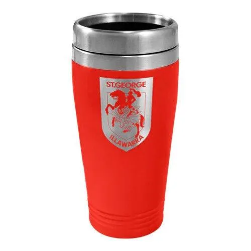 NRL Coffee Travel Mug - St George Illawarra Dragons -450ml Drink Cup Double Wall