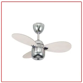 NSB MIMI (CH/OAK-White) 28 Inch Dual Tone Color Blade with Remote Control Ceiling Fan