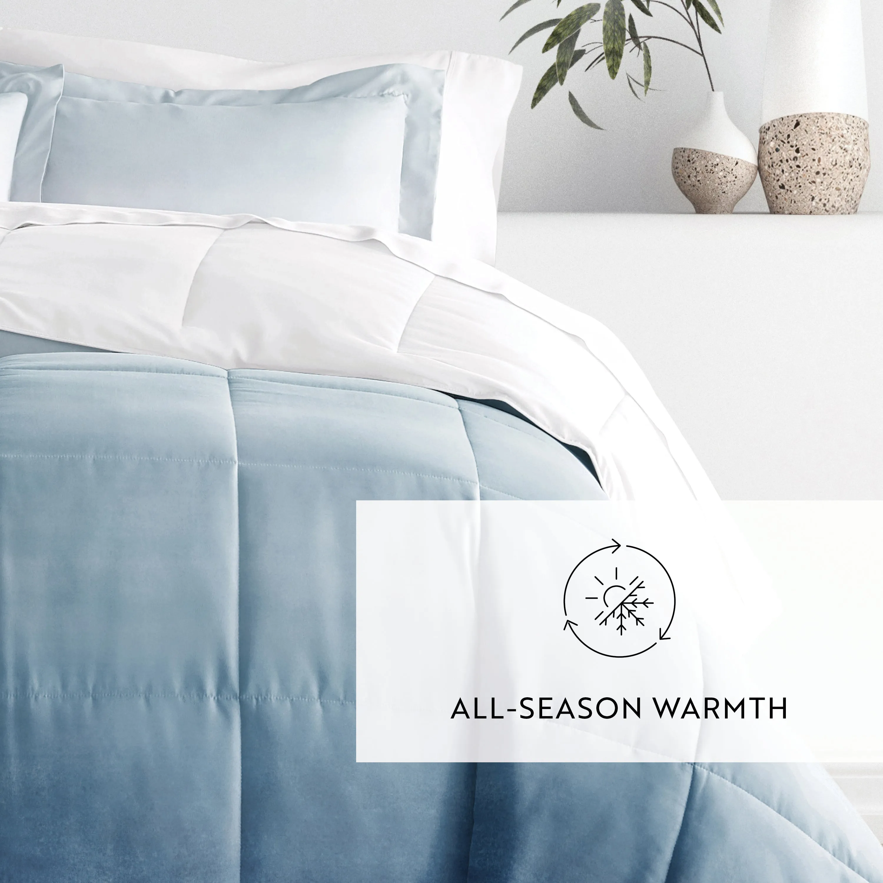 Ocean Waves Reversible Down-Alternative Comforter Set