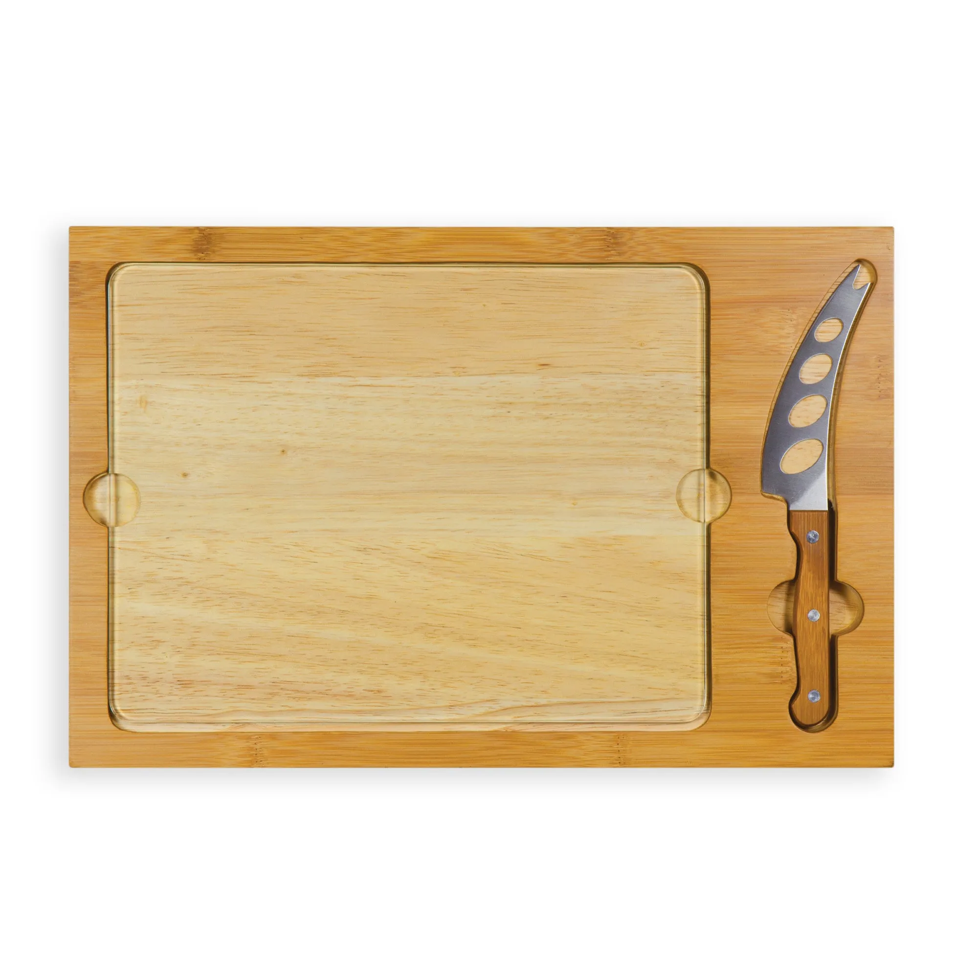 Oregon Ducks - Icon Glass Top Cutting Board & Knife Set