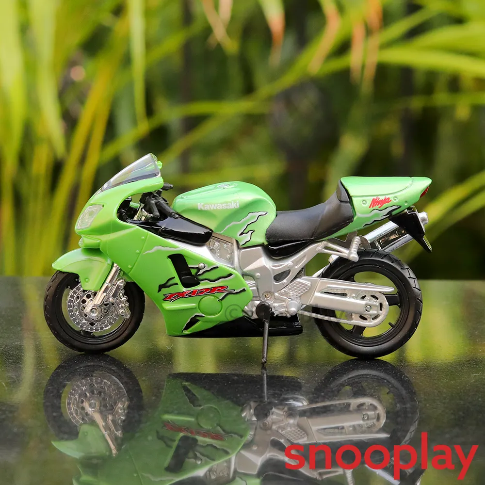 Original Licensed Diecast Kawasaki Ninja ZX-12R Toy Bike (1:18 Scale)