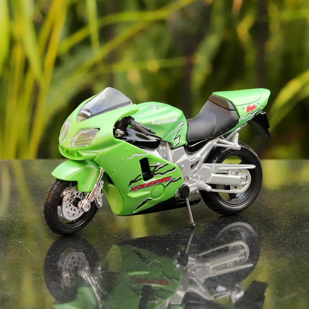 Original Licensed Diecast Kawasaki Ninja ZX-12R Toy Bike (1:18 Scale)