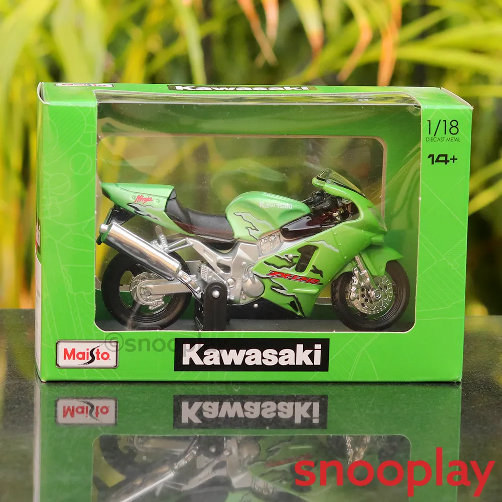 Original Licensed Diecast Kawasaki Ninja ZX-12R Toy Bike (1:18 Scale)