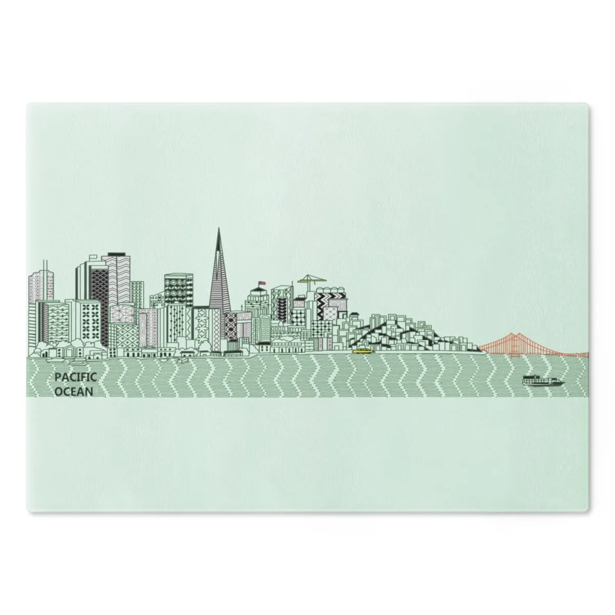 Pacific Ocean Cutting Board