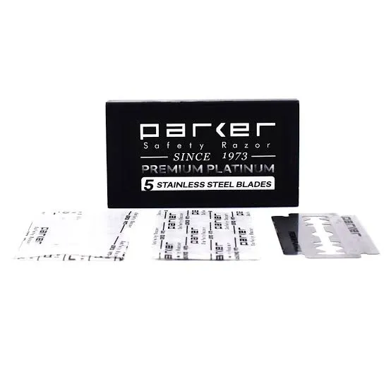 Parker Double Edge Safety Razor Blades -  5 DE Blade Pack