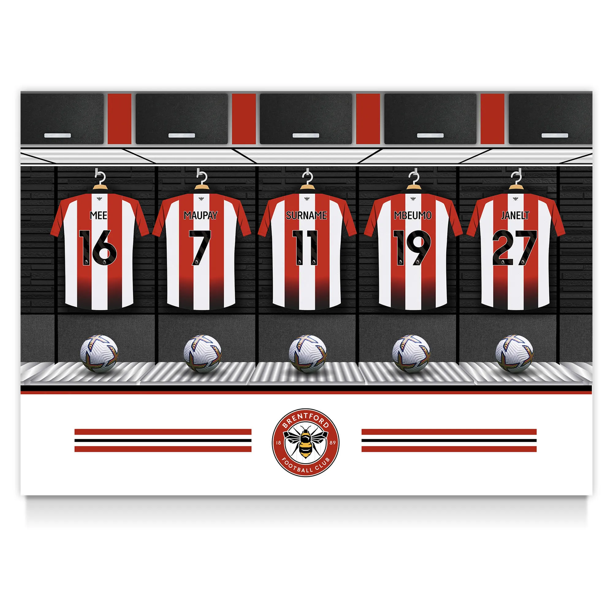 Personalised Brentford FC Dressing Room Poster