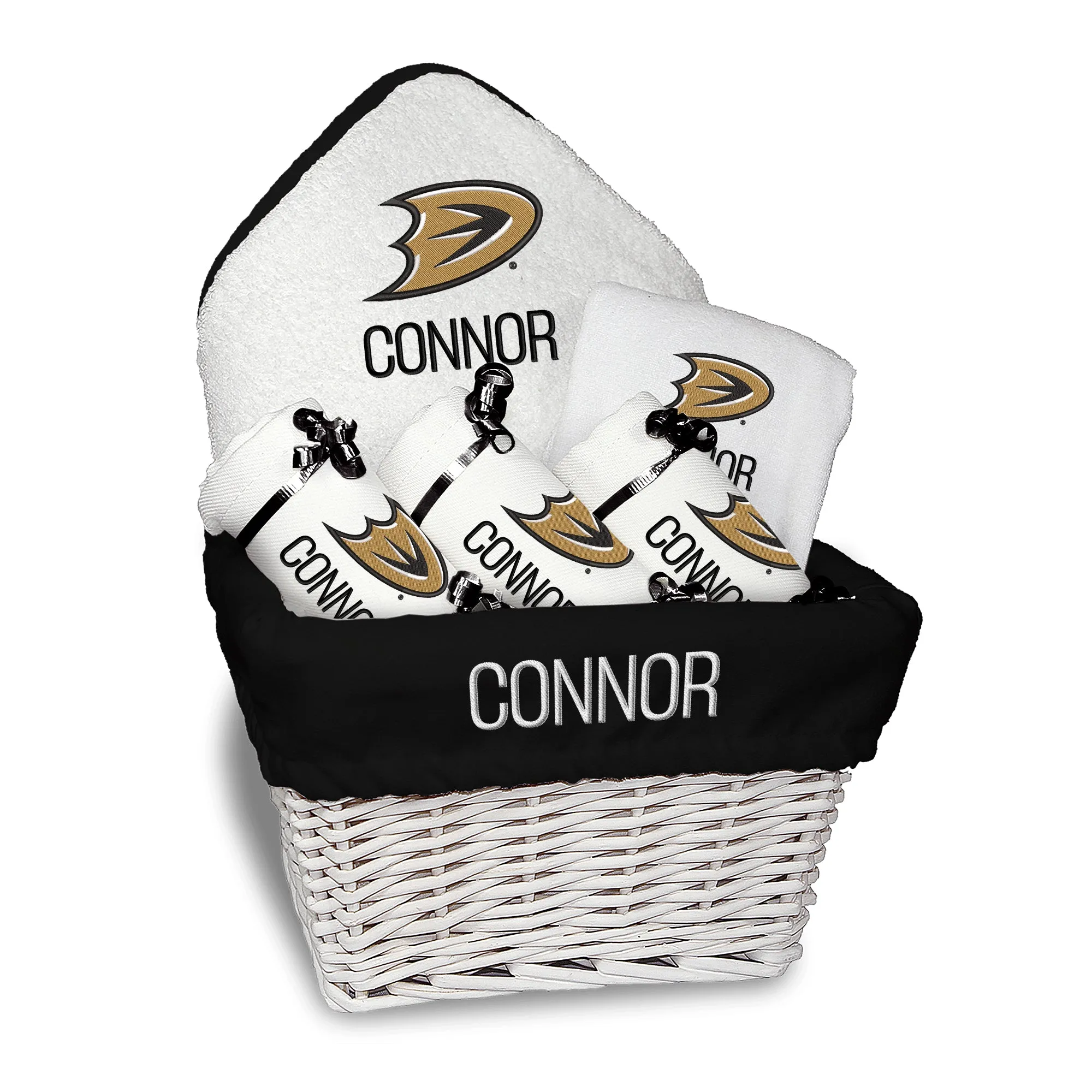 Personalized Anaheim Ducks Secondary Medium Basket - 6 Items