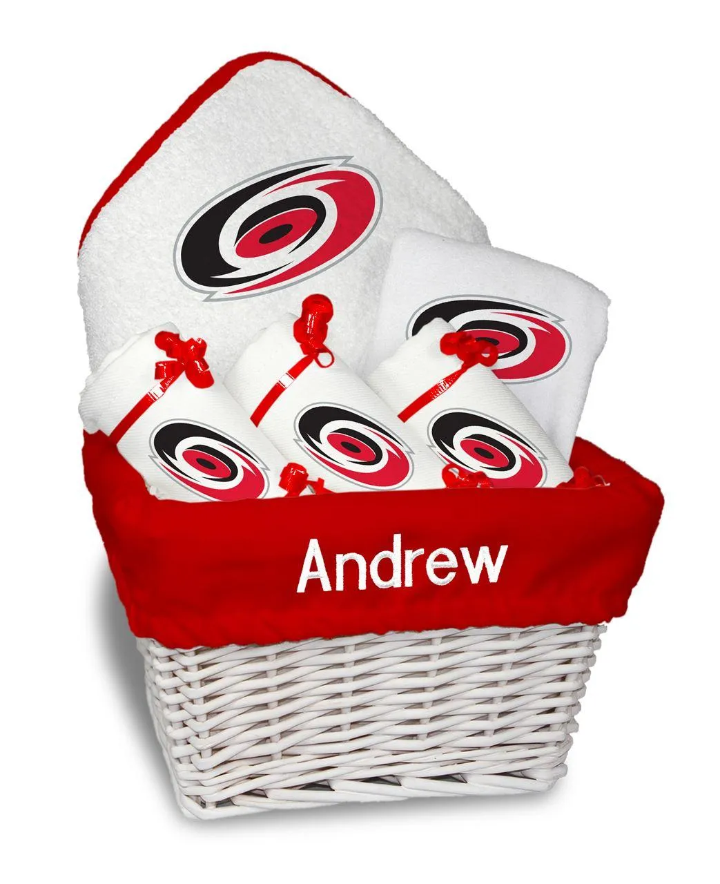 Personalized Carolina Hurricanes Medium Basket - 6 Items