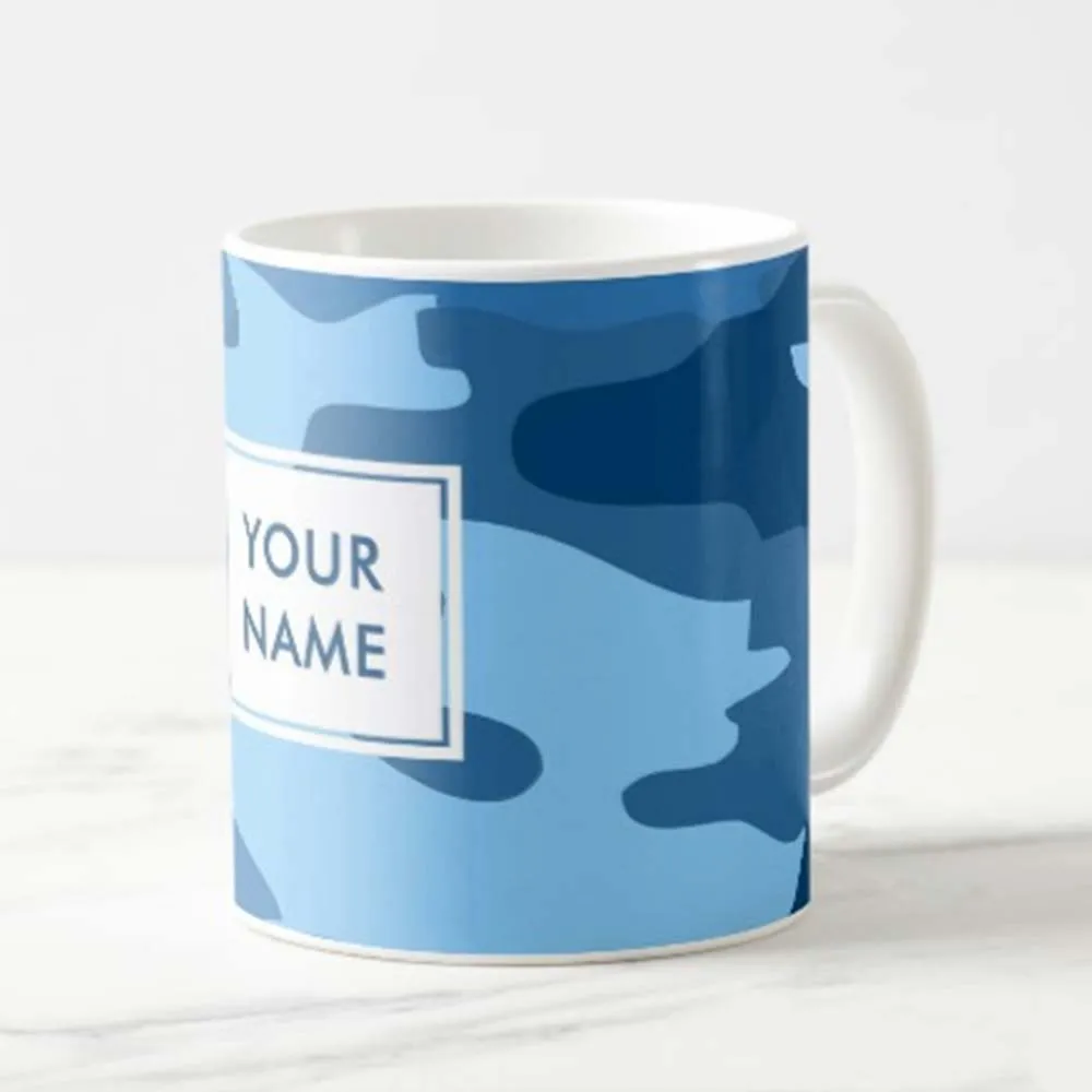 Personalized Classy Mug - Blue Camo