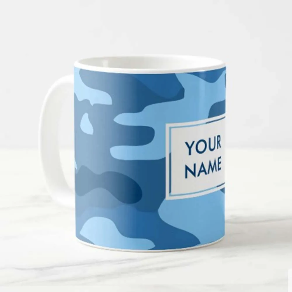 Personalized Classy Mug - Blue Camo