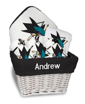 Personalized San Jose Sharks Medium Basket - 6 Items