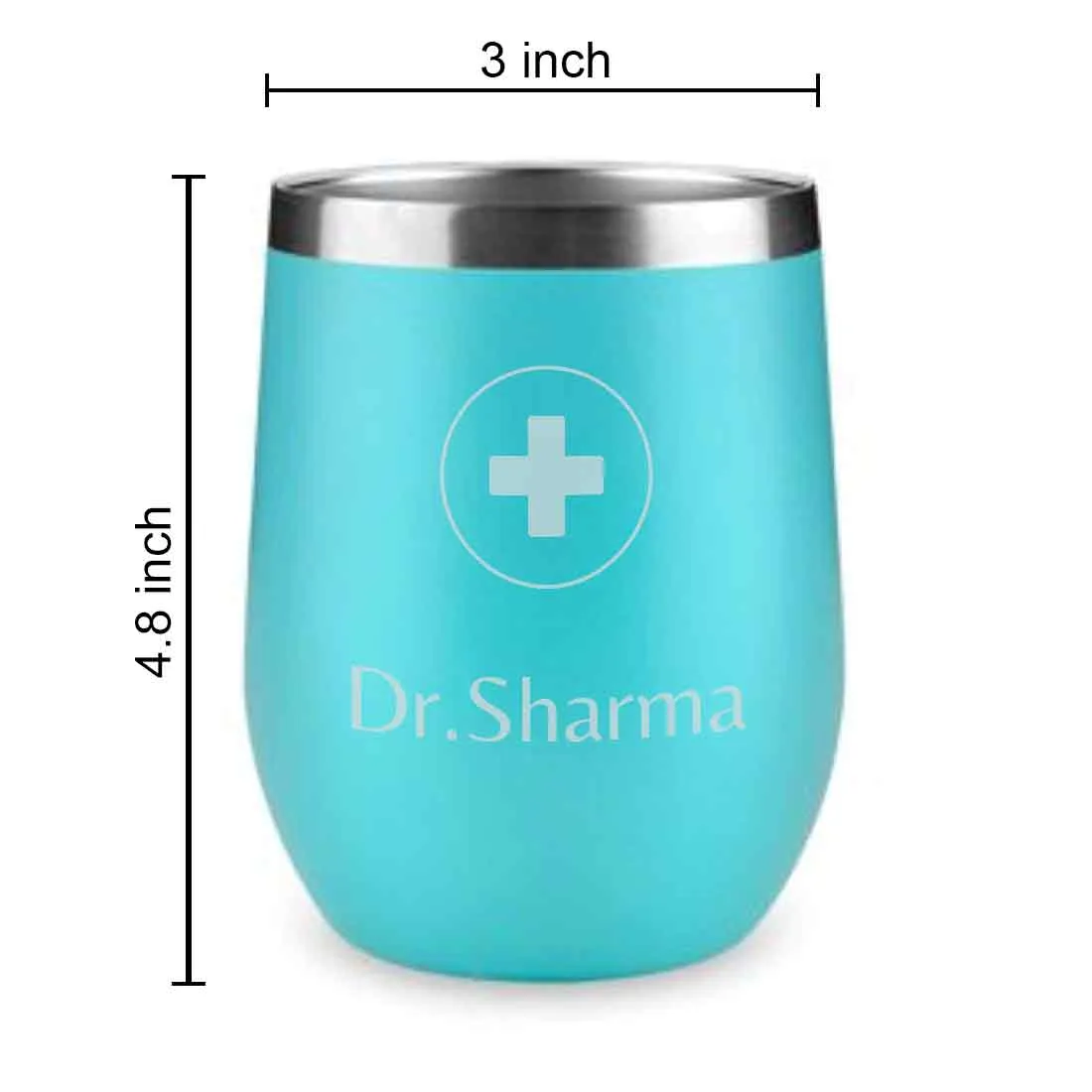 Personalized Stainless Steel Travel Coffee Flask Mug With Lid Gift for Doctor