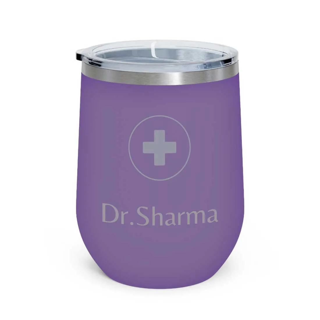 Personalized Stainless Steel Travel Coffee Flask Mug With Lid Gift for Doctor