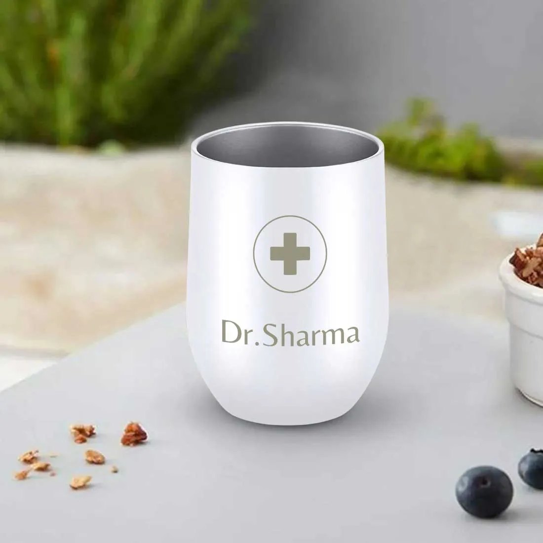 Personalized Stainless Steel Travel Coffee Flask Mug With Lid Gift for Doctor