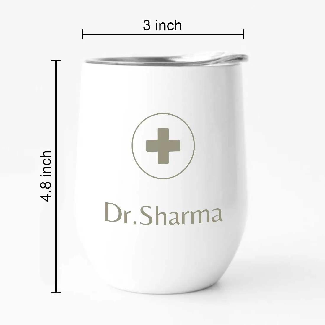 Personalized Stainless Steel Travel Coffee Flask Mug With Lid Gift for Doctor