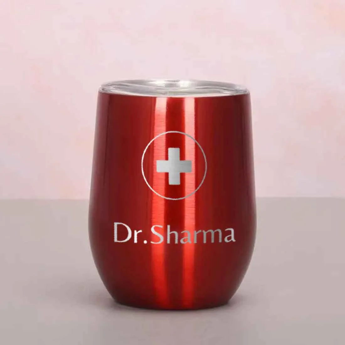 Personalized Stainless Steel Travel Coffee Flask Mug With Lid Gift for Doctor