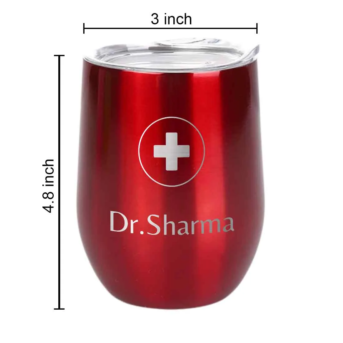 Personalized Stainless Steel Travel Coffee Flask Mug With Lid Gift for Doctor