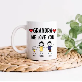 Personalized This Grandpa Belongs To Mug, Custom Grandpa Coffee Mug With Grandkids Names, Grandpa Birthday Gift, Christmas, Fathers Day Gift