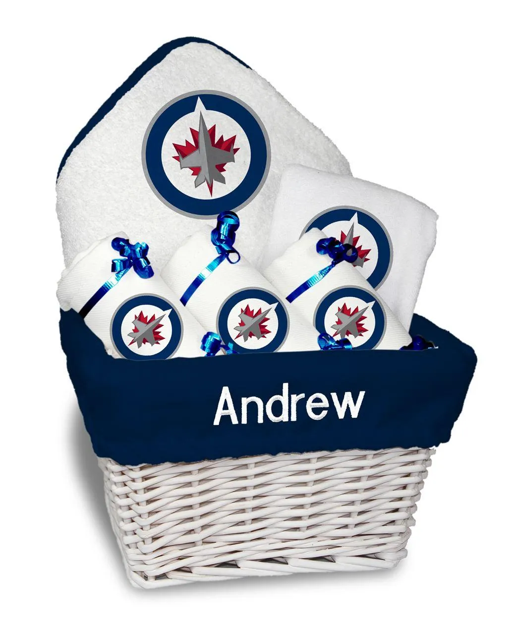 Personalized Winnipeg Jets Medium Basket - 6 Items