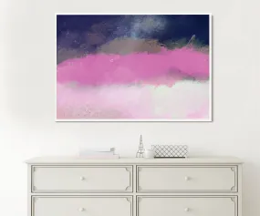 Pink and Blue Extra large wall art print Pink wall art print living room wall art canvas wall art by Camilo Mattis