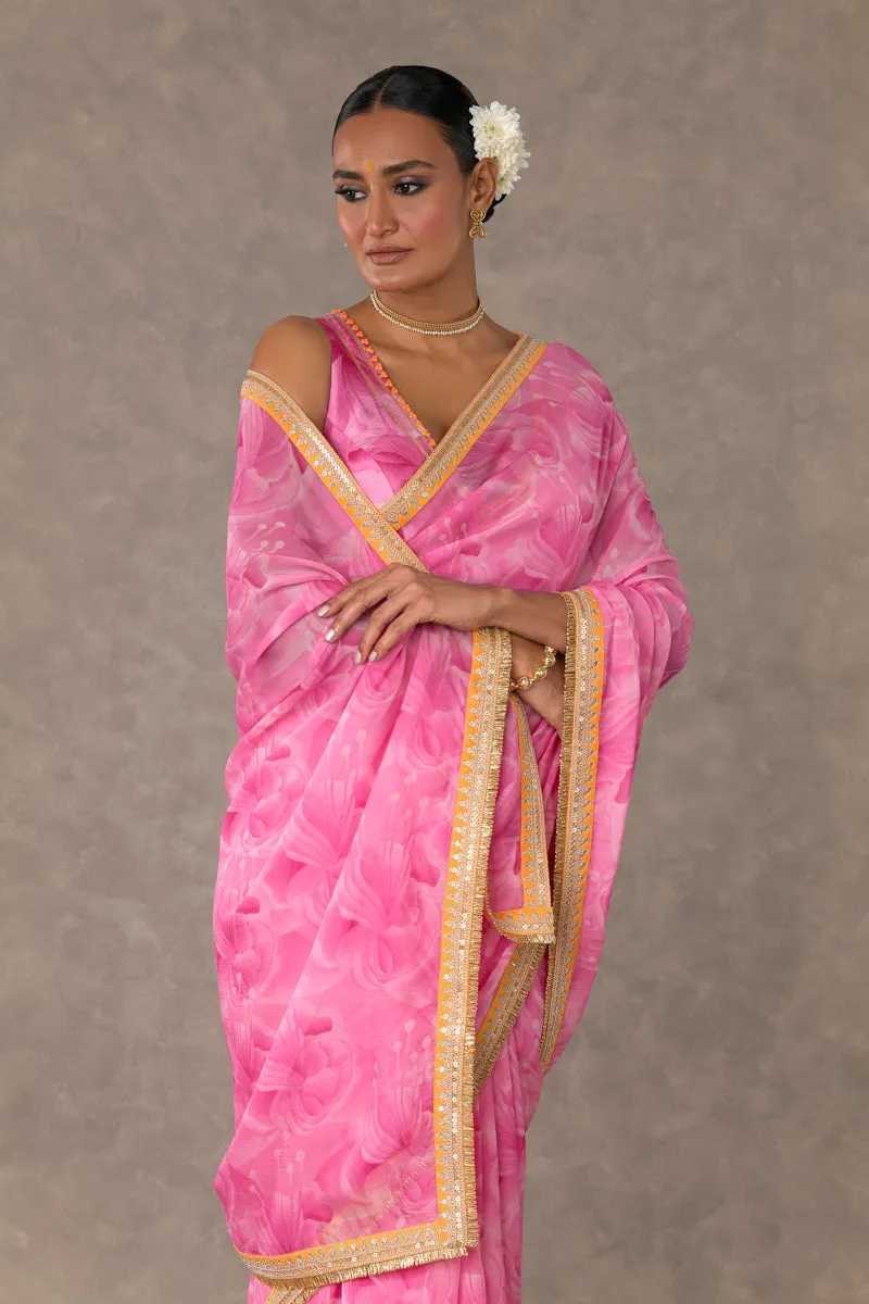 Pink Bloomerang Saree