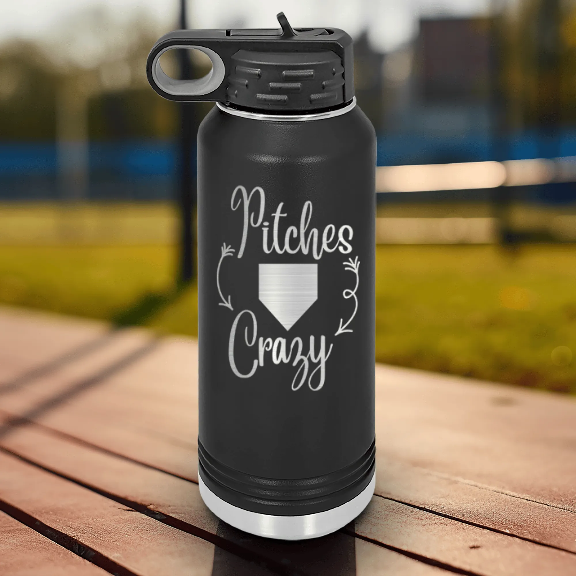 Playful Pitch Madness Water Bottle