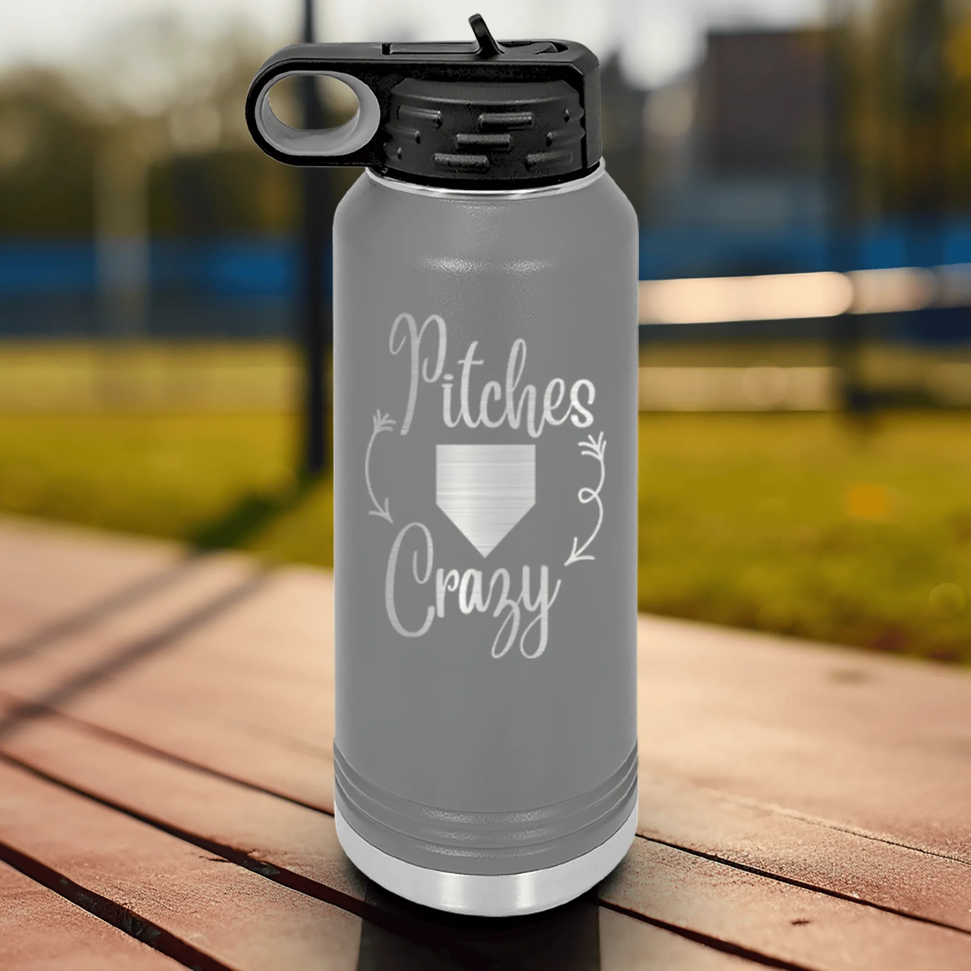 Playful Pitch Madness Water Bottle