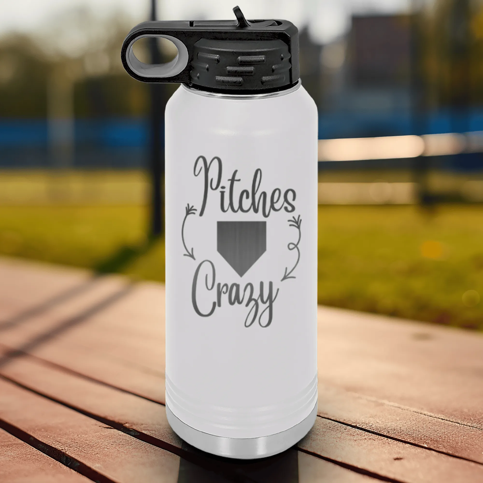 Playful Pitch Madness Water Bottle