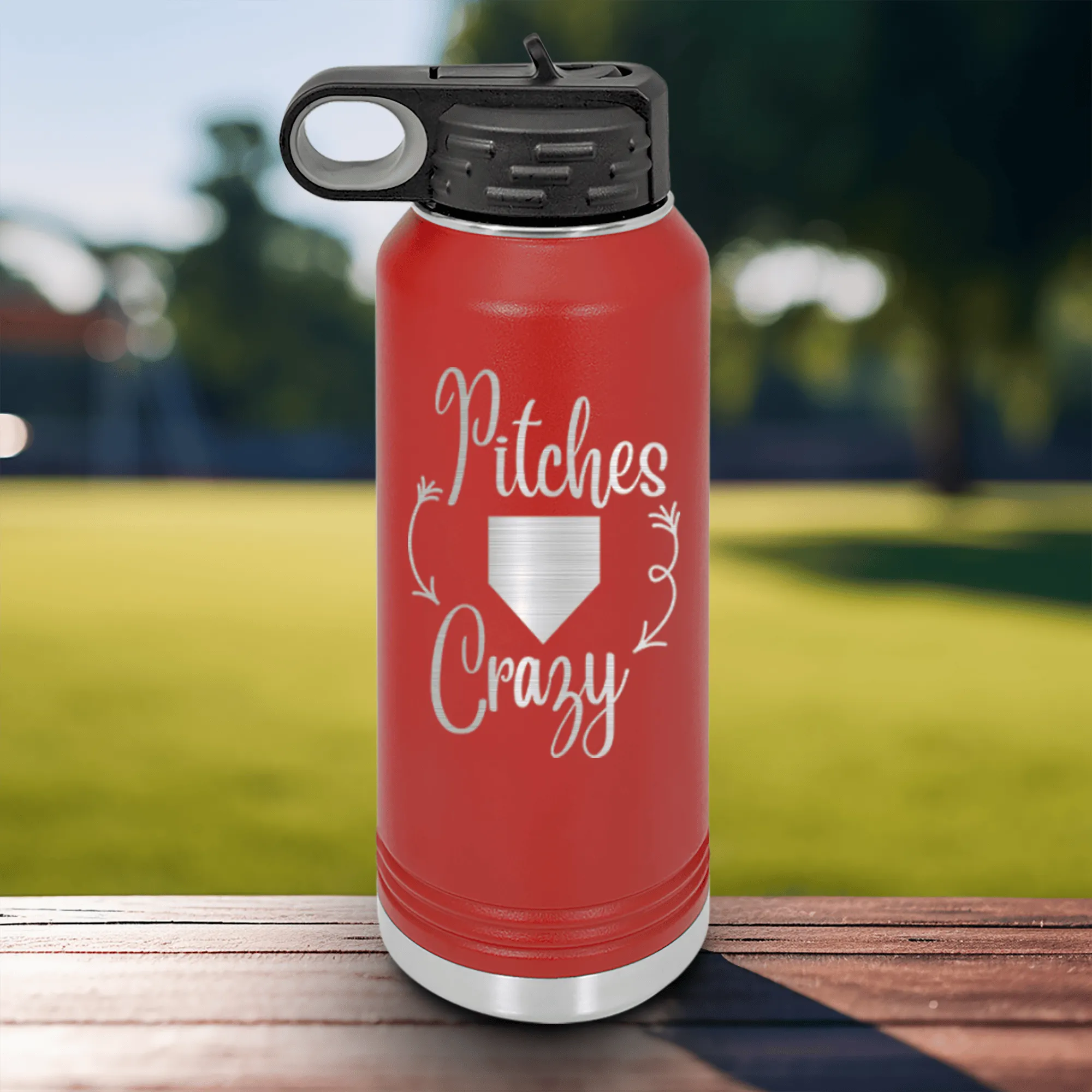 Playful Pitch Madness Water Bottle