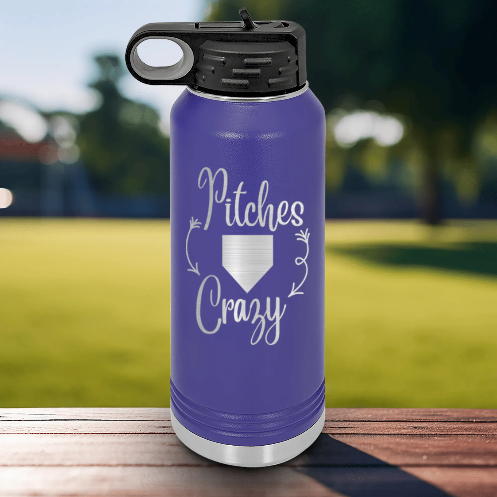 Playful Pitch Madness Water Bottle