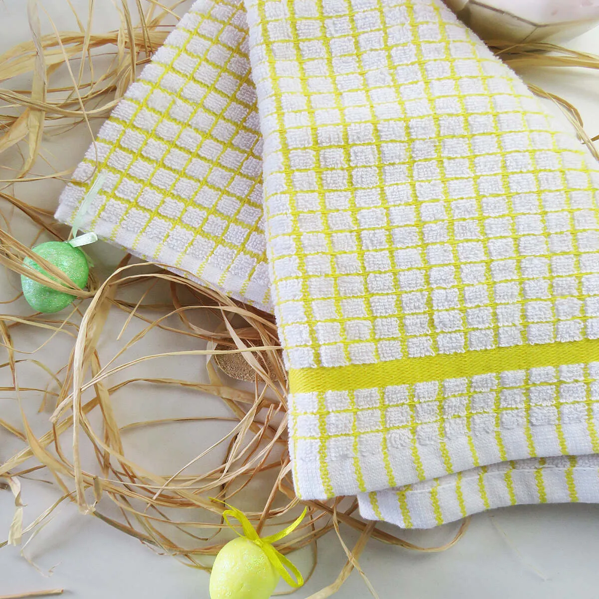 Poli-Dri Yellow Cotton Kitchen Tea Towel