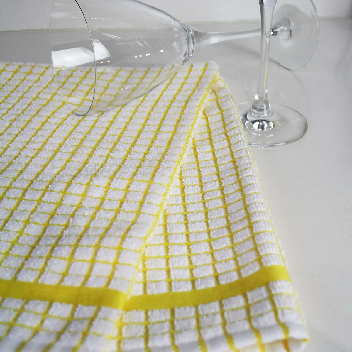 Poli-Dri Yellow Cotton Kitchen Tea Towel