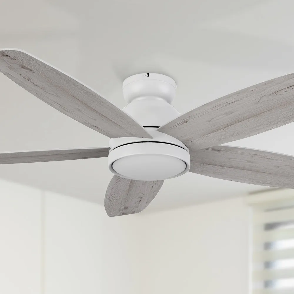 Povjeta Low Profile Ceiling Fan with LED Light and Remote 52 inch