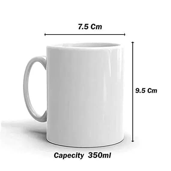 Printed White Ceramic Coffee Mug for Trader Friend