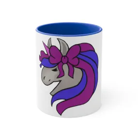 Purple Blue Unicorn 11oz Accent Mug