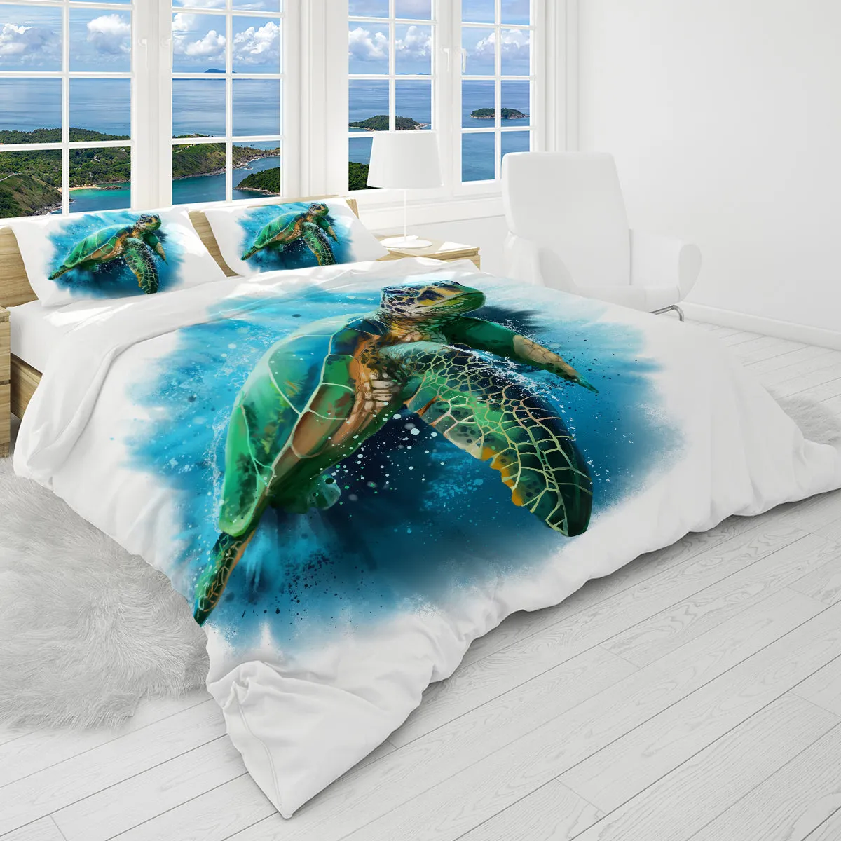 Queen of the Ocean Reversible Bedcover Set