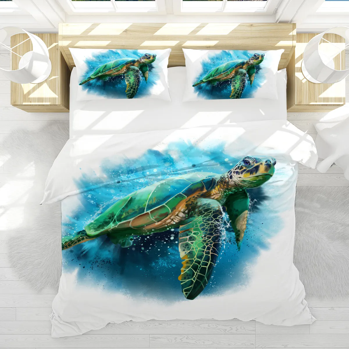 Queen of the Ocean Reversible Bedcover Set