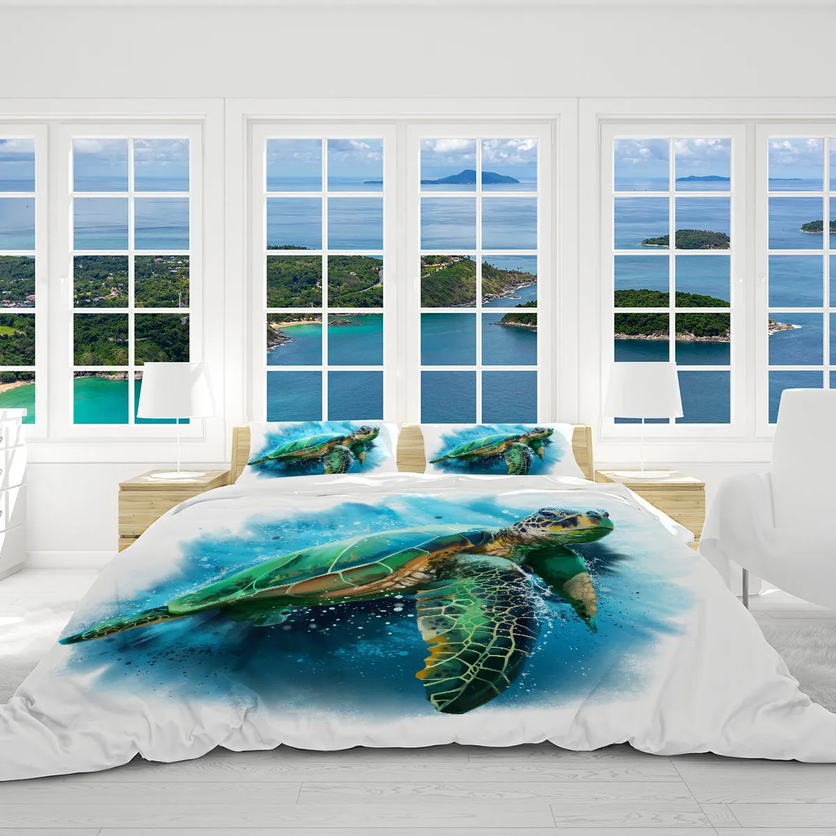 Queen of the Ocean Reversible Bedcover Set