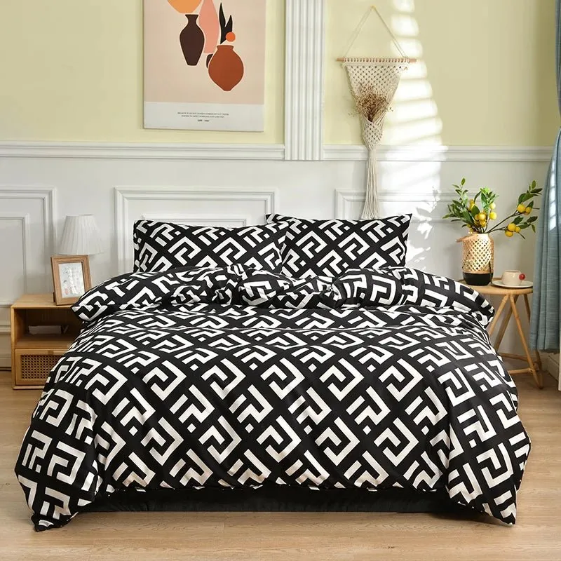 Quilt Cover Sets & Striped Duvet Cover with Pillowcase