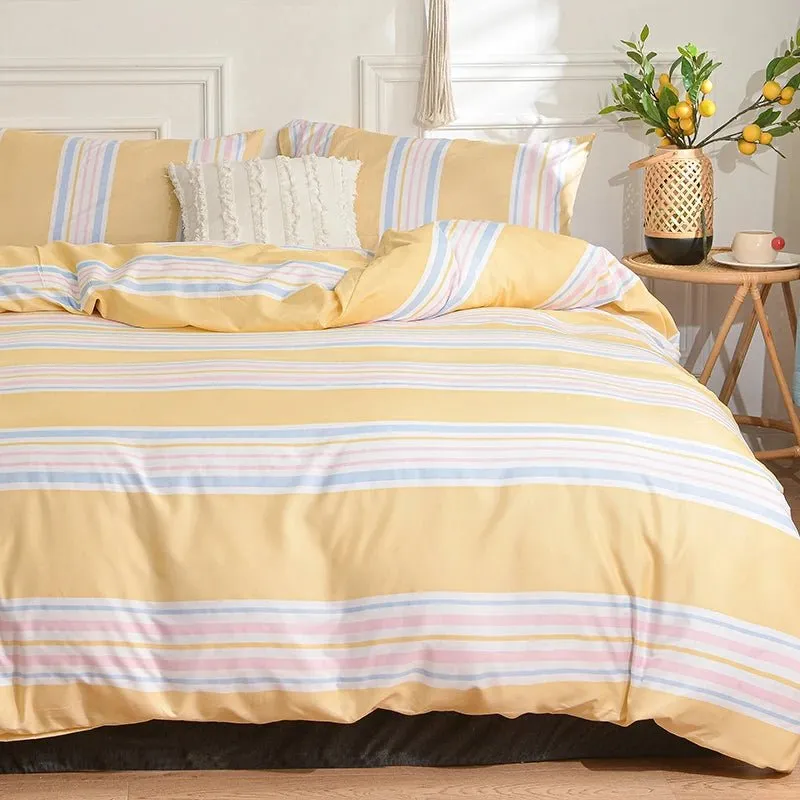 Quilt Cover Sets & Striped Duvet Cover with Pillowcase