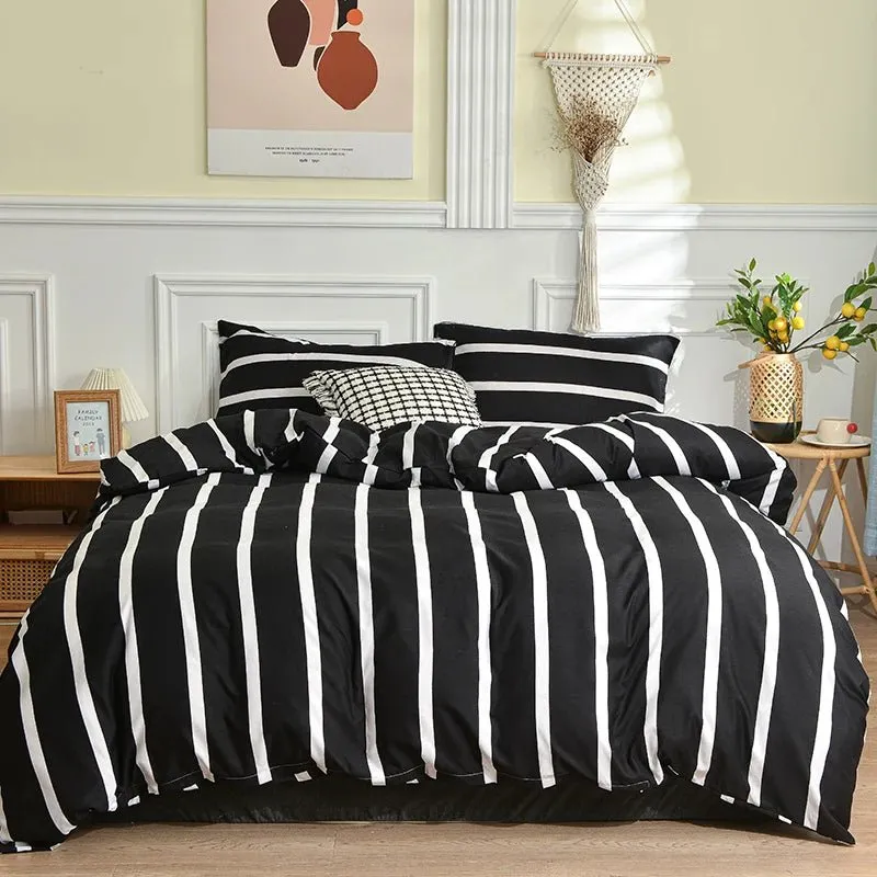 Quilt Cover Sets & Striped Duvet Cover with Pillowcase