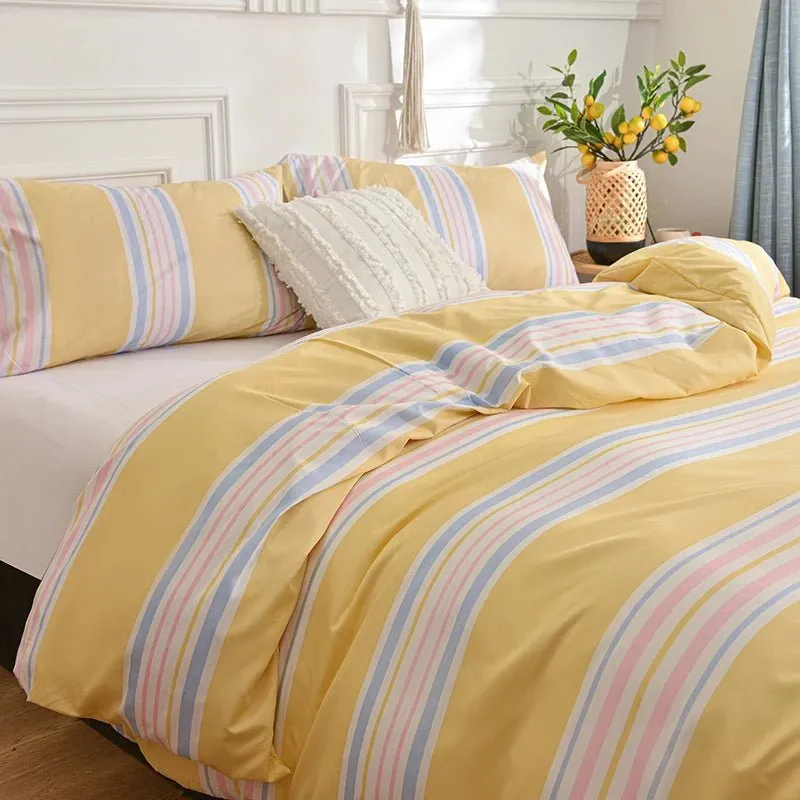 Quilt Cover Sets & Striped Duvet Cover with Pillowcase