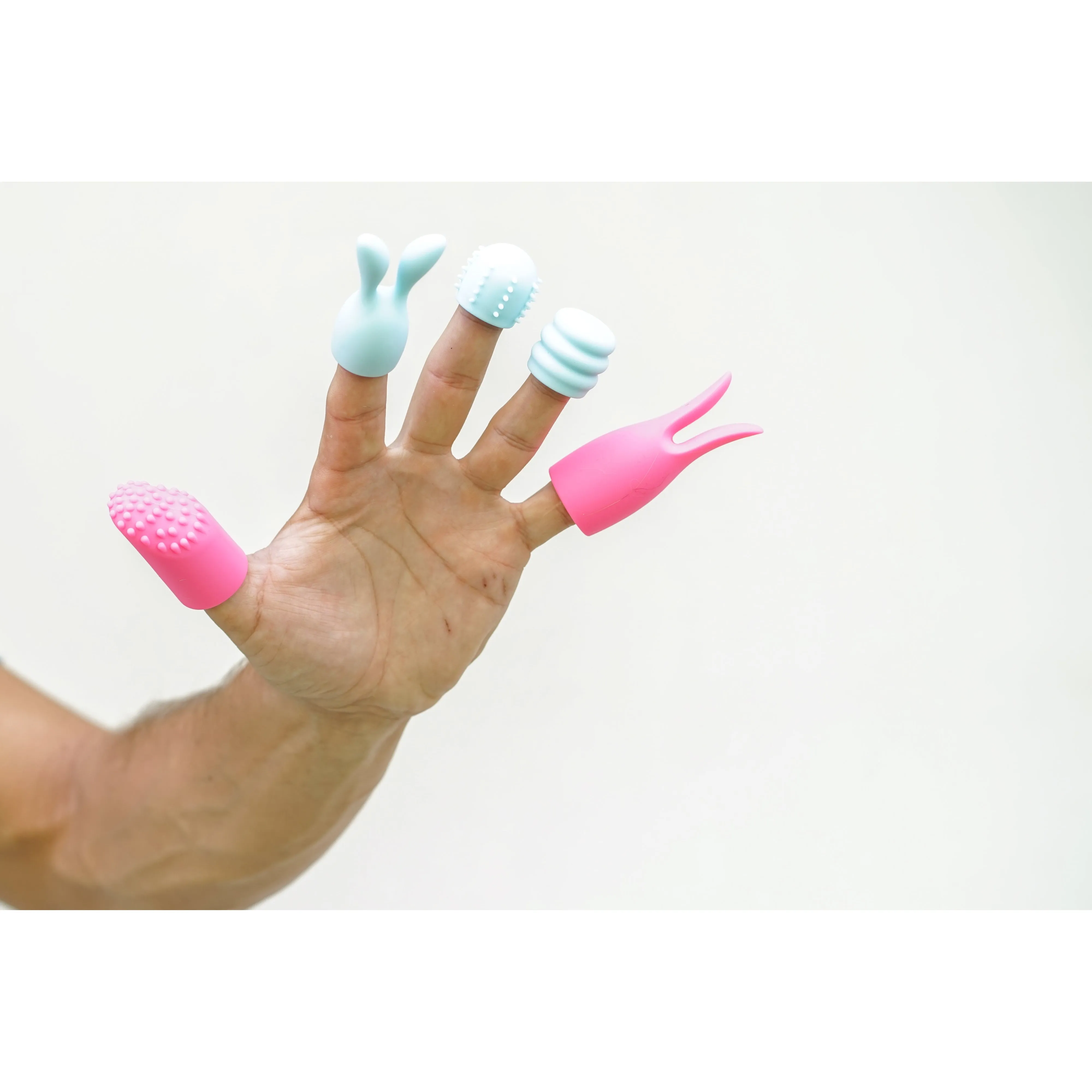 Quinn 5 Piece Silicone Attachments - Pink/blue