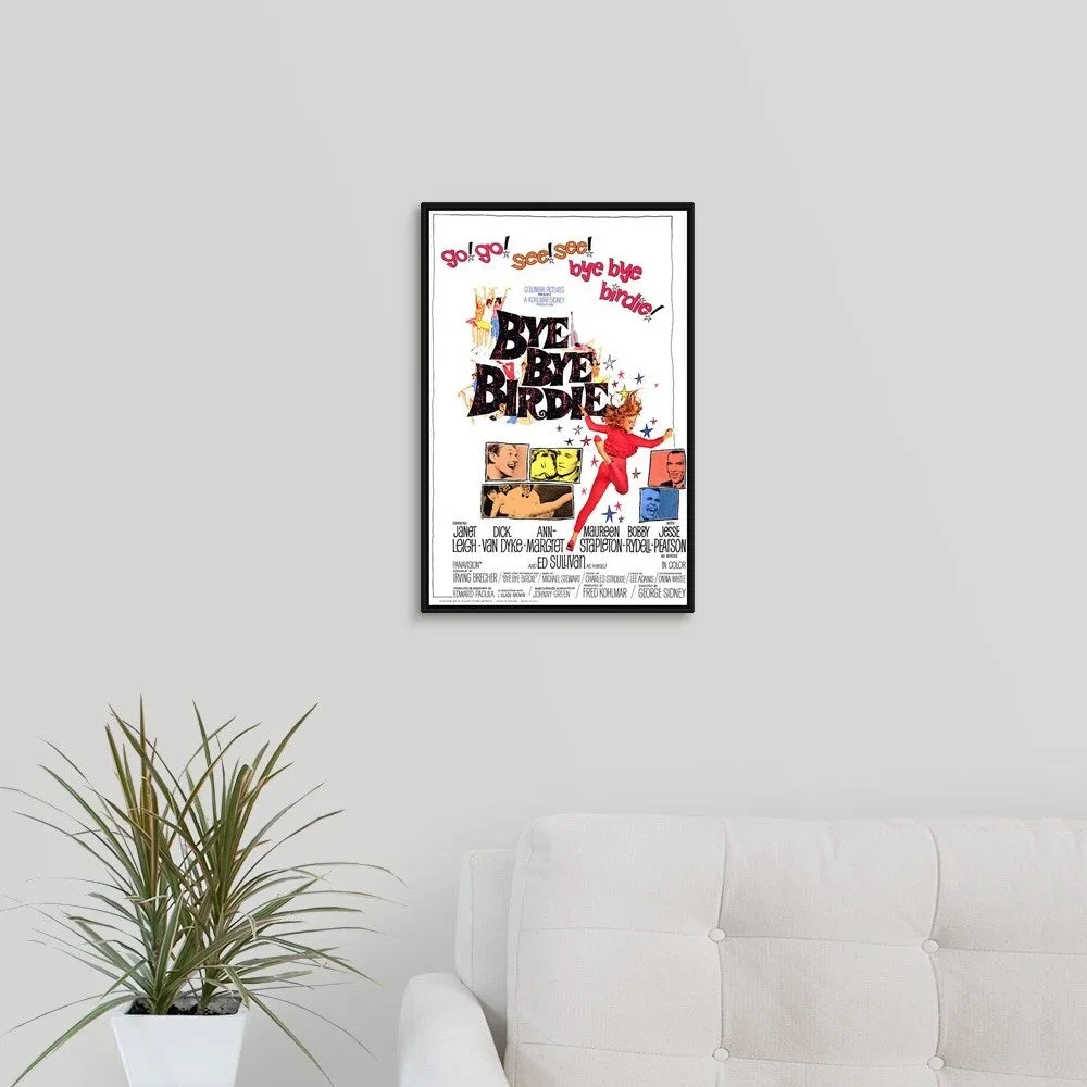 "Bye Bye Birdie (1963)" Black Float Frame Canvas Art