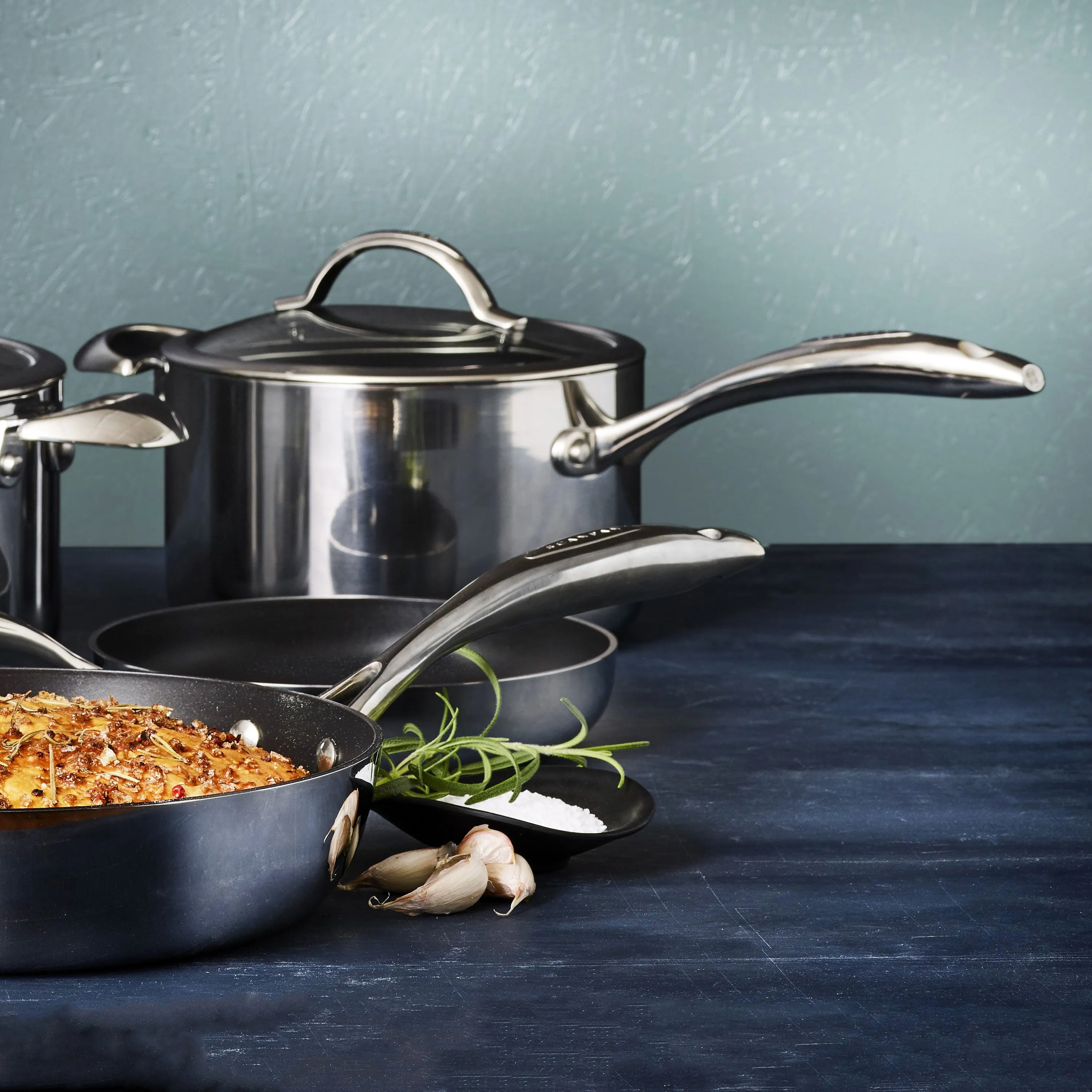 Scanpan HaptIQ 4-quart Stainless Steel Nonstick Saucepan