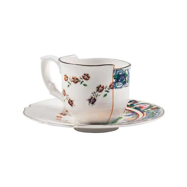 Seletti Hybrid porcelain coffee cup Tamara with saucer