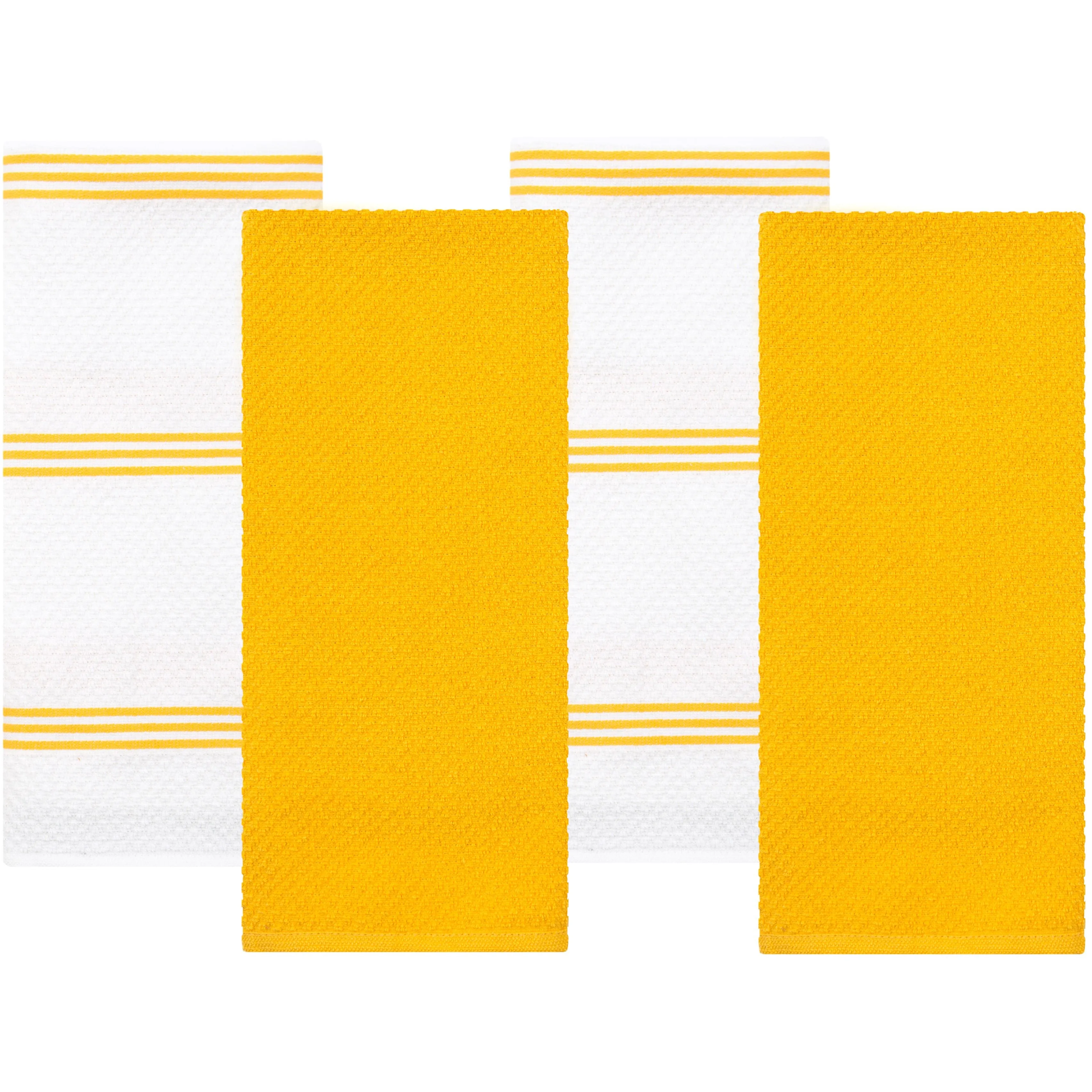 Set of 4 Cotton Terry Tea Towels available in Seven Colours