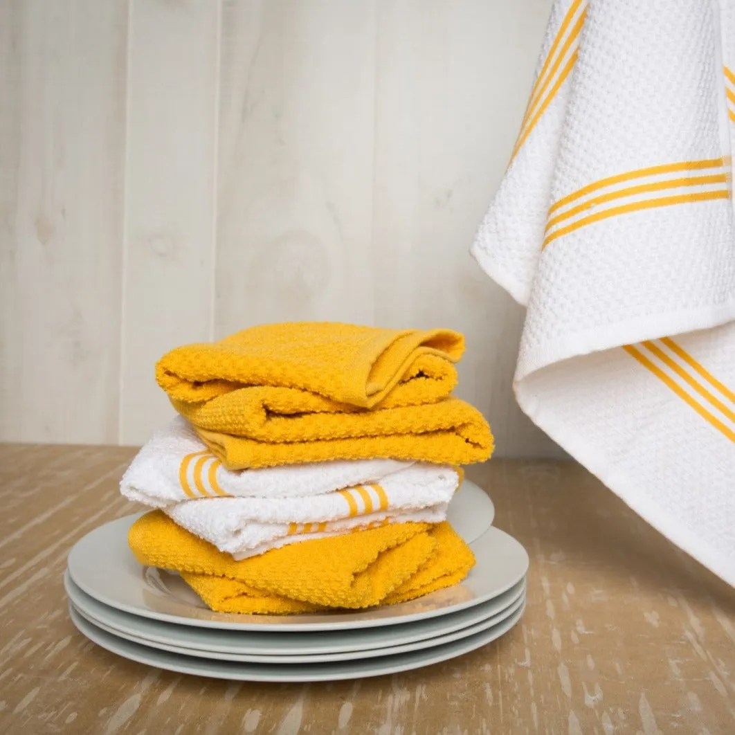 Set of 4 Cotton Terry Tea Towels available in Seven Colours