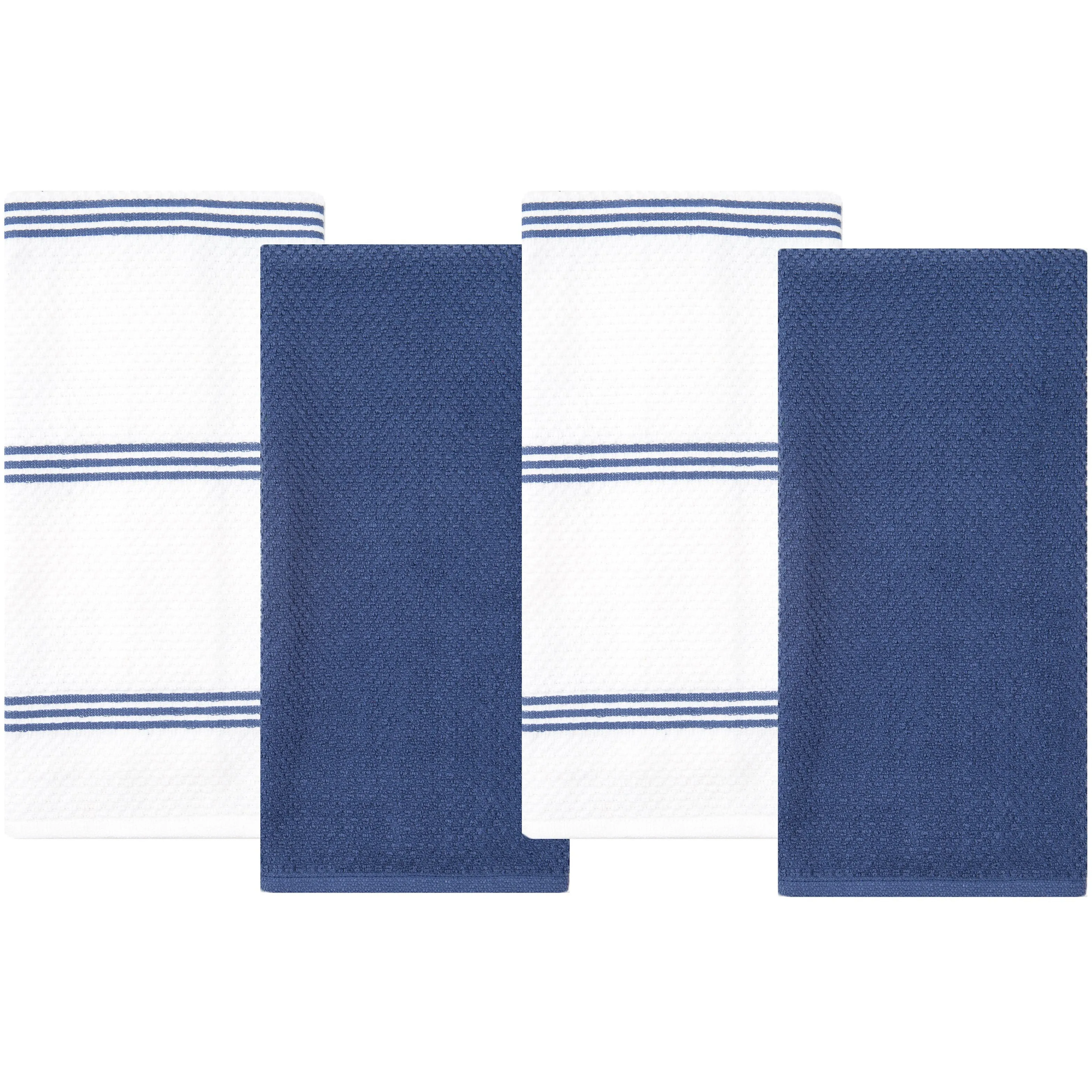 Set of 4 Cotton Terry Tea Towels available in Seven Colours