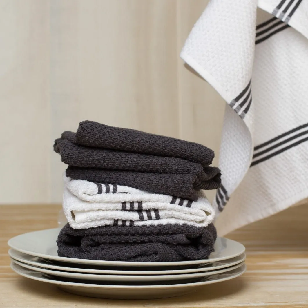 Set of 4 Cotton Terry Tea Towels available in Seven Colours